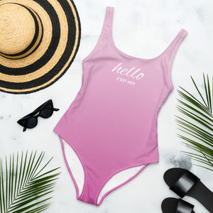 Hello, Summer! One-Piece Swimsuit in Berry Ombré