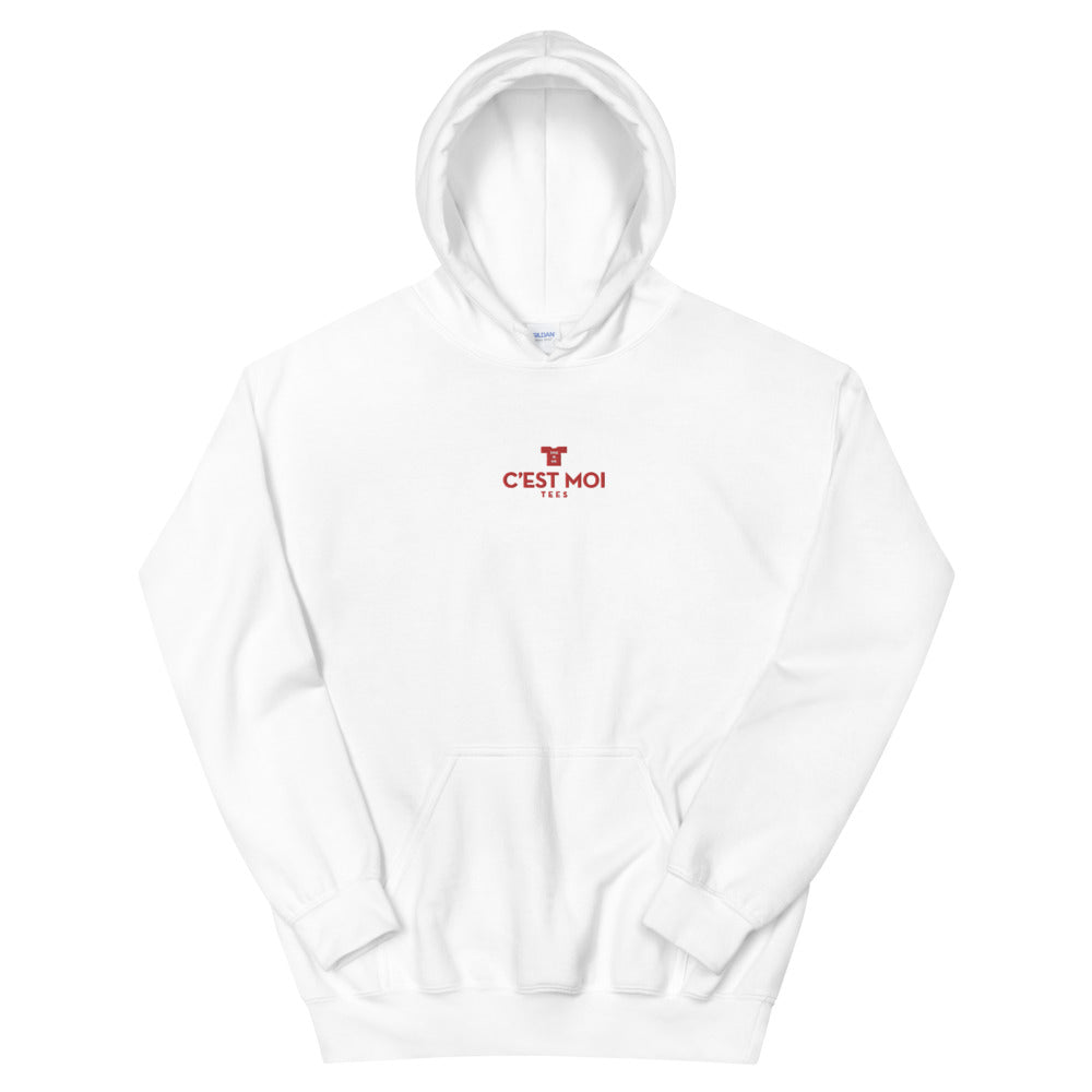 WHT x BLK Hoodie, Embroidered Signature Logo